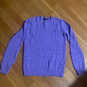 Purple Cable Knit Sweater